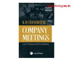 Buy Company Meetings - Law, Practice and Procedure Book by K R Chandratre