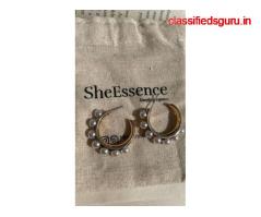 Buy India's best Minimalist pearl earrings on unbeatable price by shessence